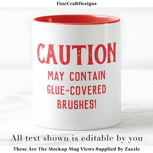 Decoupage Kwasten Citaat Aangepast RW04 Grappig Am Mok