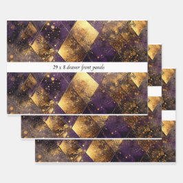 Decoupage La Panel Luxe Diamant Paars Goud Inpakpapier Vel