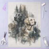 Decoupage Labrador Retrievers Zwart Goud Tissuepapier (Craft)
