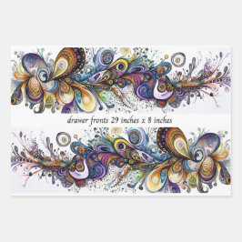 Decoupage Ladefront 29x8 Traandrop Motief Levendig Inpakpapier Vel