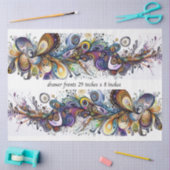 Decoupage Ladefront 29x8 Traandrop Motief Levendig Tissuepapier (Craft)