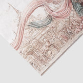 Decoupage Ladefronten Rococo Pastel Circus Tenten Tissuepapier (Detail)