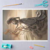 Decoupage Lady in de woestijn Tissuepapier (Craft)