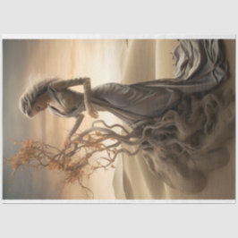 Decoupage Lady in de woestijn Tissuepapier