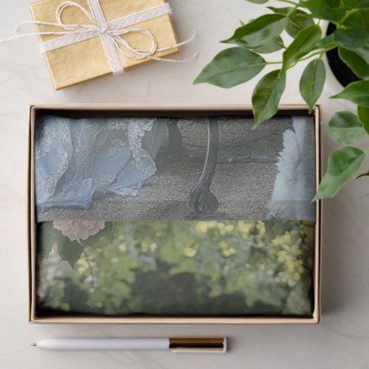 Decoupage  Lady in Garden & Poedel Isabella Tissuepapier (Geschenk)