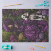 Decoupage Lady in Paarse jurk Tissuepapier (Craft)