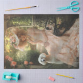 Decoupage  Lady Roze Jurk & Witte Poedel Tissuepapier (Craft)