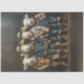 Decoupage Land Boerderij Familie Koeien Tissuepapier (Voorkant)