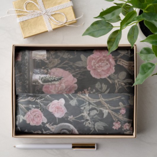 Decoupage Landscape Leopard Pink Sofa Floral Tissuepapier (Geschenk)