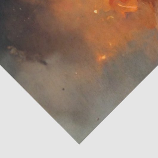 Decoupage Landscape White Stallion Mystical Scene Tissuepapier (Detail)