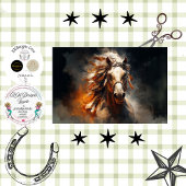 Decoupage Landscape White Stallion Mystical Scene Tissuepapier