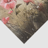 Decoupage Landschap Konijn in het veld Rechterkant Tissuepapier (Detail)