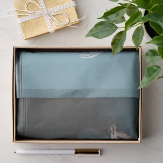 Decoupage Landschap Olifant op  bank Tissuepapier (Geschenk)