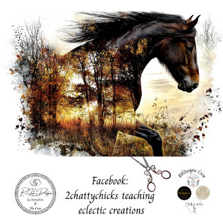 Decoupage Landschap Paard Dubbele Blootstelling Bo Tissuepapier