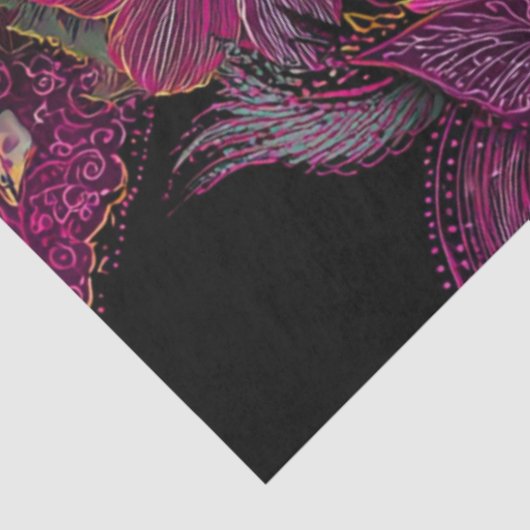 Decoupage Landschap Paisley Magenta Tapestry Tissuepapier (Detail)