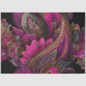Decoupage Landschap Paisley Magenta Tapestry Tissuepapier (Voorkant)