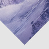 Decoupage Landschap Sneeuw Overdekt Purples Wit Tissuepapier (Detail)