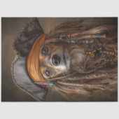 Decoupage langharige teckel piraat tissuepapier (Voorkant)