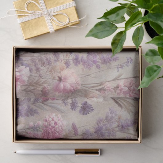 Decoupage Lavendel Wildflower Tissue Paper Tissuepapier (Geschenk)