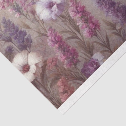 Decoupage Lavendel Wildflower Tissue Paper Tissuepapier (Detail)