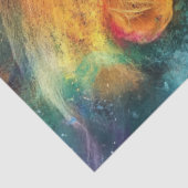 Decoupage Leeuw van het spectrum van kleuren Tissuepapier (Detail)