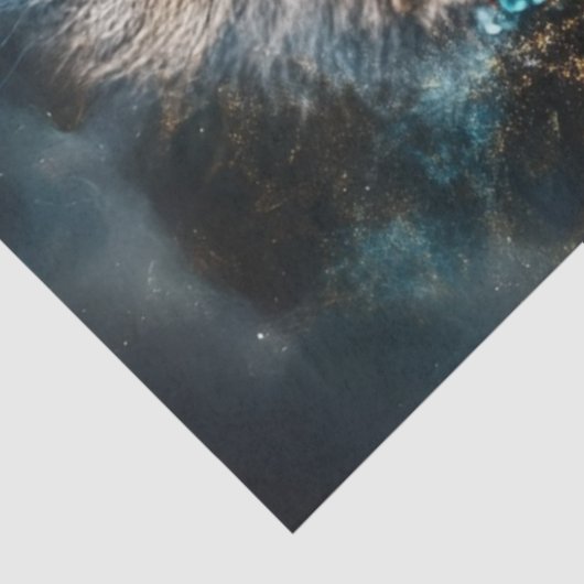 Decoupage Leeuw versierd Amerikaanse Indiaanse hoo Tissuepapier (Detail)