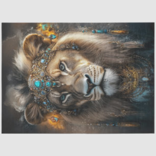 Decoupage Leeuwin versierd Amerikaanse Indiaanse s Tissuepapier