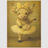 Decoupage Lente Hoogland Geel Tutu Pasen Tissuepapier (Voorkant)