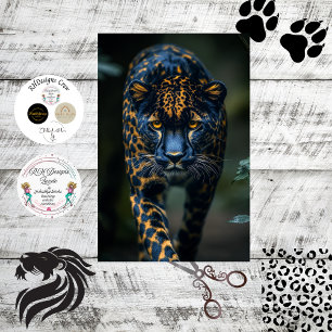 Decoupage Leopard Dark Spots Piercing Gaze Tissuepapier