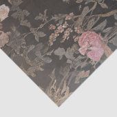 Decoupage Leopard On Pink Velvet French Couch  Tissuepapier (Detail)