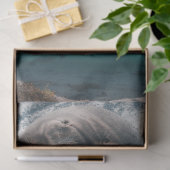 Decoupage Levendig Blauwgroen oceaanwater met Mana Tissuepapier (Geschenk)