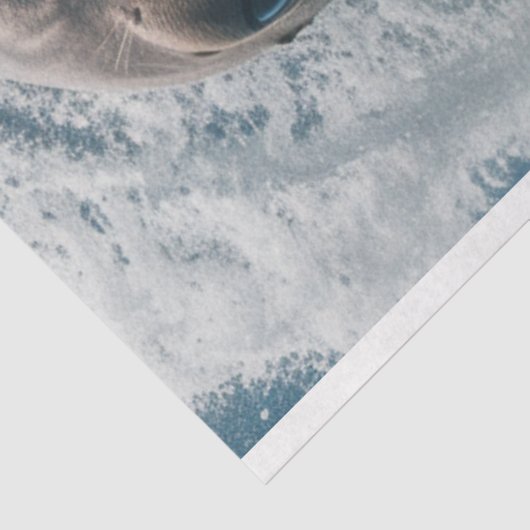 Decoupage Levendig Blauwgroen oceaanwater met Mana Tissuepapier (Detail)