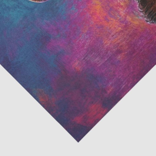 Decoupage levendig gekleurd geit Western Pet Tissuepapier (Detail)