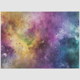 Decoupage Levendig Gekleurd Paarse Blauw Geel Groe Tissuepapier