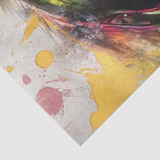 Decoupage Levendig Schilderen Aap Abstract Tissuepapier (Detail)