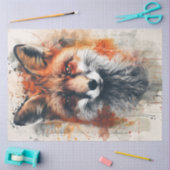 Decoupage Levendige Fox Schilderij Abstracte Achte Tissuepapier (Craft)