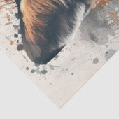 Decoupage Levendige Fox Schilderij Abstracte Achte Tissuepapier (Detail)