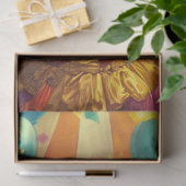 Decoupage Levendige Gekleurde Clown Geel, Blauw Ro Tissuepapier (Geschenk)