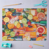 Decoupage Levendige Gekleurde Fruit & Drinken Bar  Tissuepapier (Craft)