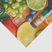 Decoupage Levendige Gekleurde Fruit & Drinken Bar  Tissuepapier (Detail)