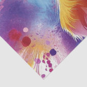 Decoupage Levendige Gekleurde Wervelkolom Koe Tissuepapier (Detail)