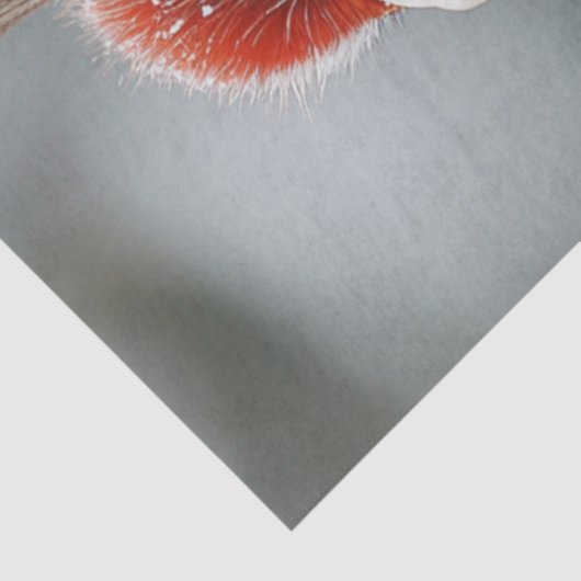 Decoupage Levendige grillige Fluffy Christmas Bird Tissuepapier (Detail)