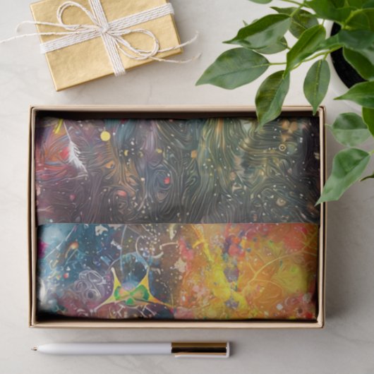 Decoupage Levendige grillige Moose Digitale Kunst Tissuepapier (Geschenk)