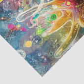 Decoupage Levendige grillige Moose Digitale Kunst Tissuepapier (Detail)