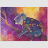 Decoupage Levendige Koala Aboriginal Kunst Tissuepapier (Voorkant)