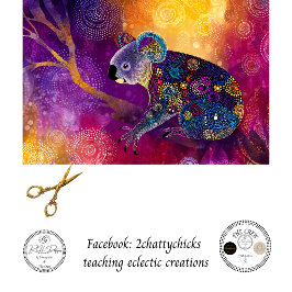 Decoupage Levendige Koala Aboriginal Kunst Tissuepapier