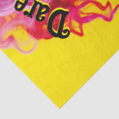 Decoupage Levendige Modieuze Vrouw Regenboog Kleur Tissuepapier (Detail)