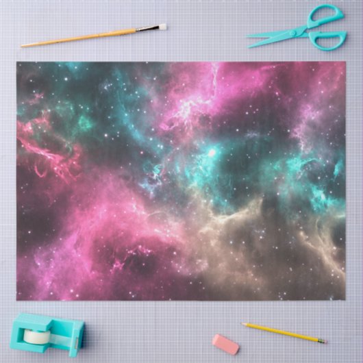 Decoupage Levendige Nevel Kosmische Ruimte Tissuepapier (Craft)