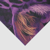 Decoupage Levendige Paarse luipaarden Gezicht Gold Tissuepapier (Detail)