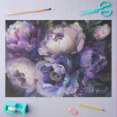 Decoupage Levendige Roze Paarse pioenenenbloemen Tissuepapier (Craft)